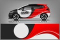 Car decal wrap design vector for company