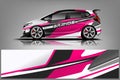 Car decal wrap design vector for company Royalty Free Stock Photo