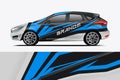 Car decal wrap design vector.