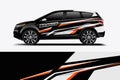 Car decal wrap design vector.