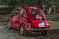 Car decorated for a wedding in Italy