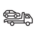 Car delivery, car, delivery, evacuator fully editable vector icon