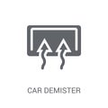 car demister icon. Trendy car demister logo concept on white background from car parts collection Royalty Free Stock Photo