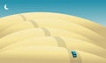 Car in the desert Royalty Free Stock Photo