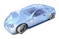 Car design, wire model Royalty Free Stock Photo