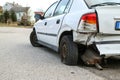 Car destroyed during the traffic accident Royalty Free Stock Photo