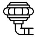 Car detail icon, outline style