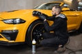 Car detailing and polishing concept. Royalty Free Stock Photo