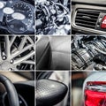 Car details collage Royalty Free Stock Photo