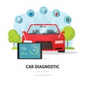 Car diagnostic service, collision insurance service concept or car parts service shop store symbol. Royalty Free Stock Photo