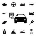 Car diagnostics icon. Set of car repair icons. Signs, outline eco collection, simple icons for websites, web design, mobile app, i