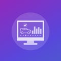 car diagnostics icon, vector art Royalty Free Stock Photo