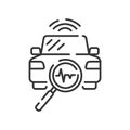 Car diagnostics test service color line icon. Maintenance, repair concept. Protection, insurance vehicle