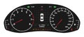 Car digital dashboard speedometer display fuel panel. Car cluster dashboard panel vector design template Royalty Free Stock Photo