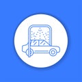 Car disinfection color glyph icon. Automatic car wash.
