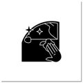 Car disinfection glyph icon