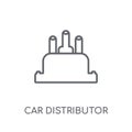 car distributor cap linear icon. Modern outline car distributor