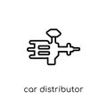 car distributor icon from Car parts collection. Royalty Free Stock Photo