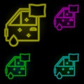 Car door carwash neon color set icon. Simple thin line, outline of car wash icons for ui and ux, website or mobile