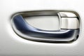 Car door interior handle automobile auto design close detail lock inside open component vehicle metal exit button safety side up