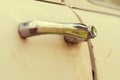 Car Door Handle on the old russian car Royalty Free Stock Photo