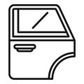 Car door icon outline vector. Window handle Royalty Free Stock Photo