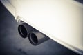 Car double exhaust