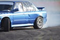 Car drift as extreme and fun sport Royalty Free Stock Photo