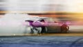 Car drifting, Blurred of image diffusion race drift car with lot