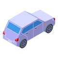 Car drive cinema icon isometric vector. Night movie