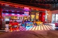 Macau, China - Car drive-in style restaurant inside the Studio City casino