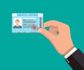 Car driver license identification card with photo. Royalty Free Stock Photo