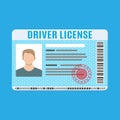 Car driver license identification card with photo. Royalty Free Stock Photo