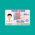 Car driver license identification card with photo. Royalty Free Stock Photo