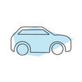 Car front line icon. Simple outline style sign symbol.