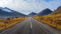 Car driving on beautiful road in Iceland. Royalty Free Stock Photo