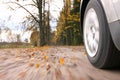 Car driving on country road. Royalty Free Stock Photo