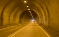 Car Driving Through Long Tunnel Royalty Free Stock Photo