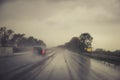 Disaster weather on the road Royalty Free Stock Photo