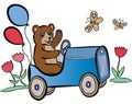 Car driving teddy bear