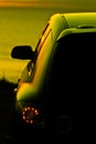 Car at dusk Royalty Free Stock Photo