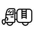 Car dust street icon outline vector. Broom clean