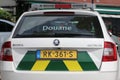 Car of the dutch customs named Douane in the port of Rotterdam