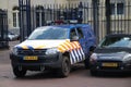 Car of the dutch military police named Koninklijke marechaussee at the Noordeinde palace in The Hague the Netherlands. Royalty Free Stock Photo