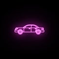 Car of the eighties neon icon. Simple thin line, outline vector of generation icons for ui and ux, website or mobile application Royalty Free Stock Photo