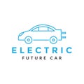 Car with electric plug logo design vector graphic symbol icon sign illustration creative idea Royalty Free Stock Photo