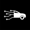 Car electrical computer diagnostics icon isolated on black background Royalty Free Stock Photo