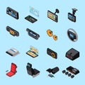 Car Electronics Icons Set