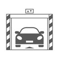 Car elevator icon. Auto Lift outline illustration. Parking lot. Vector