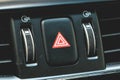 Car emergency light button on a modern dashboard Royalty Free Stock Photo